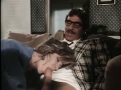 Just a perverted classic milf gives head to a chap with mustache 